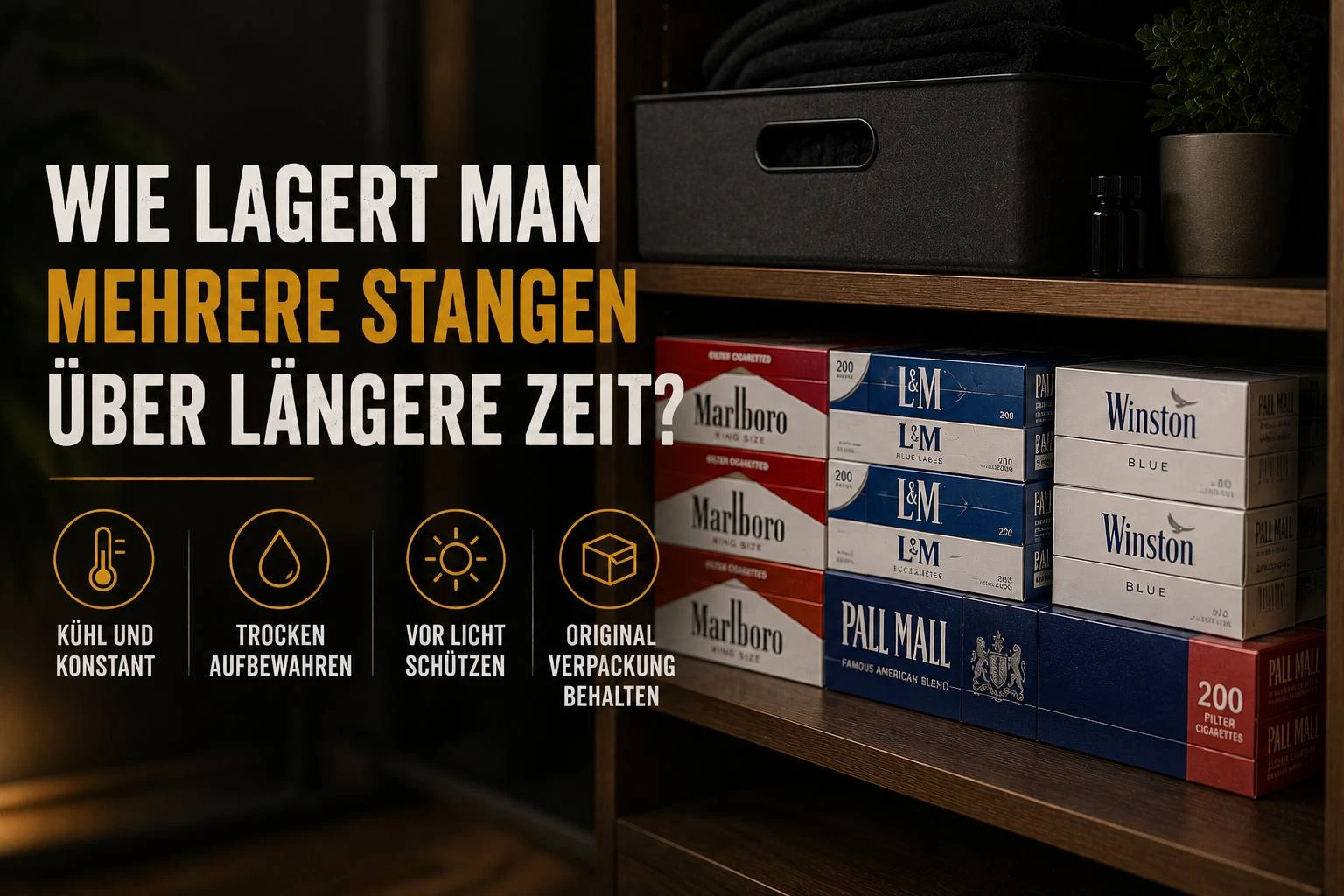 Wie lagert man mehrere Stangen über längere Zeit?
