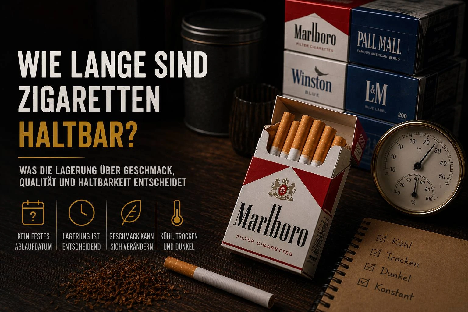 Wie lange sind Zigaretten haltbar?